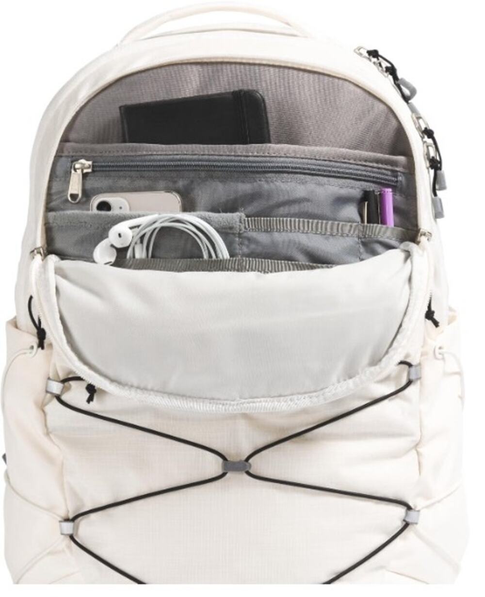 The North Face Women's Borealis Backpack Gardenia White Black NEW